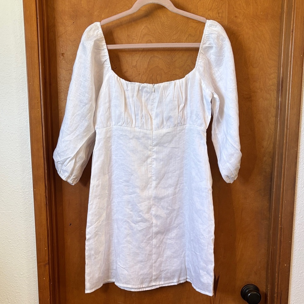 DISSH White Linen Mini Dress - Picture 5 of 6